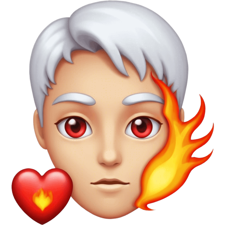 Fire in my eyes heart shaped emoji