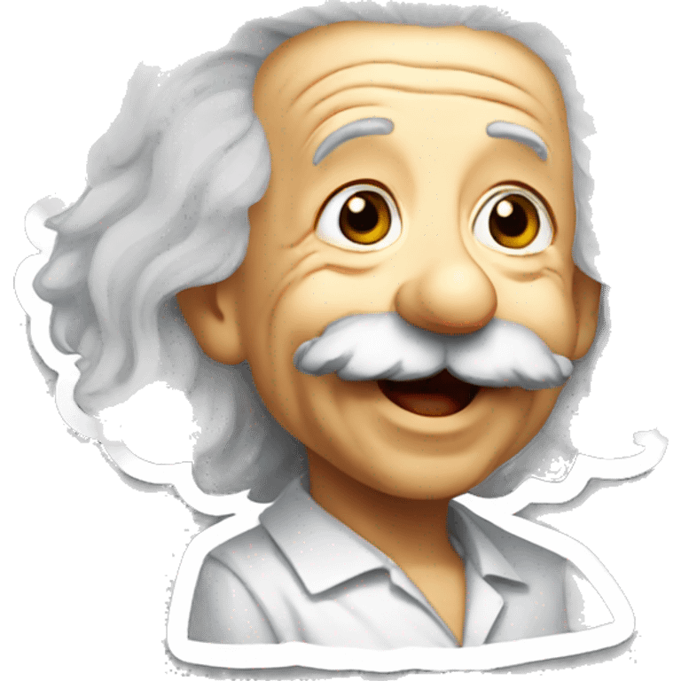 albert einstein happy neonate sticker emoji