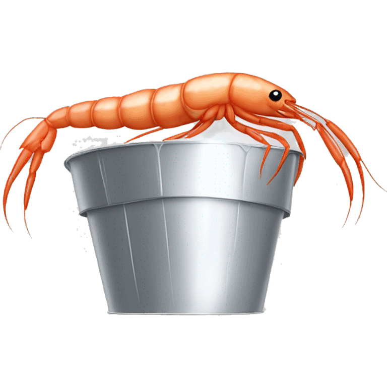 shrimp in a foil cap emoji