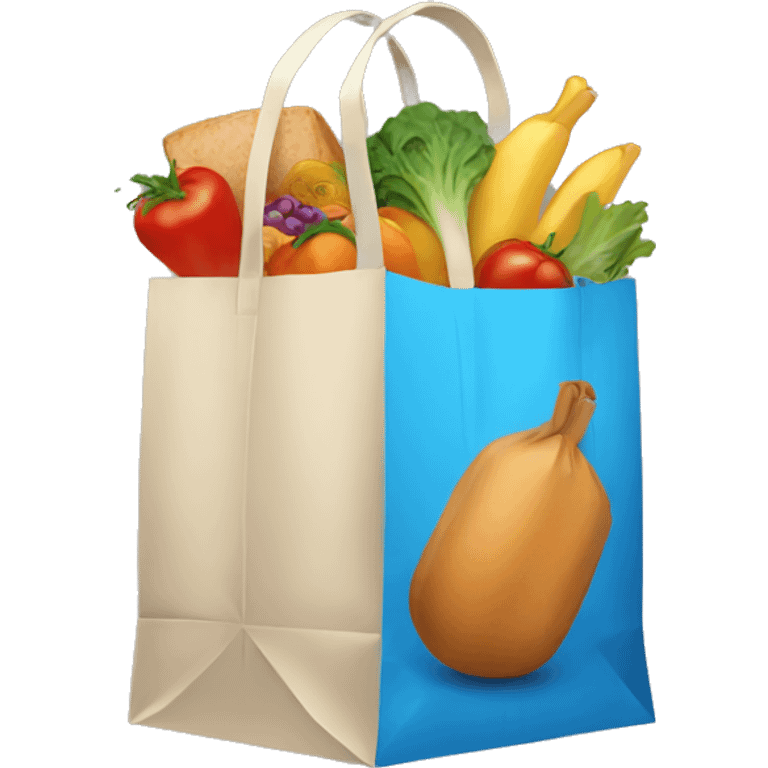 Shopping bag with food emoji