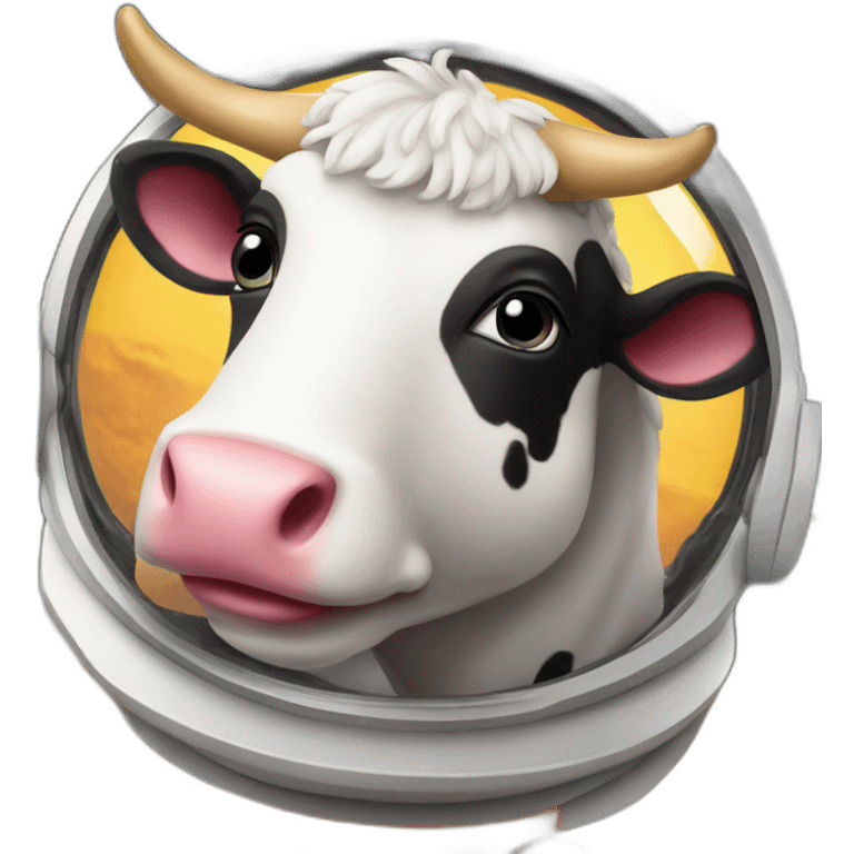 Vache dans l'espace emoji