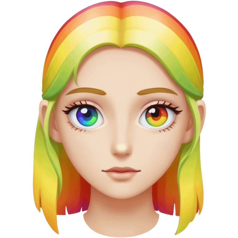 single rainbow eye emoji