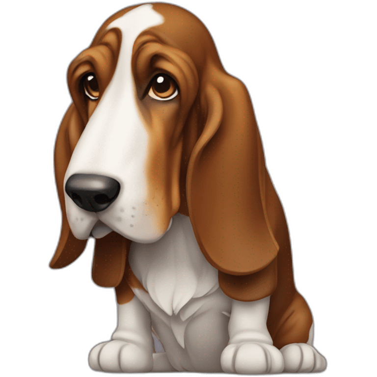 Dog basset hound full-height emoji