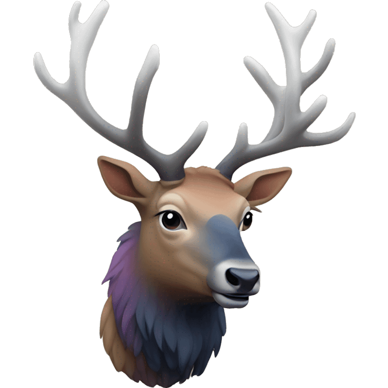 Multicolored elk  emoji