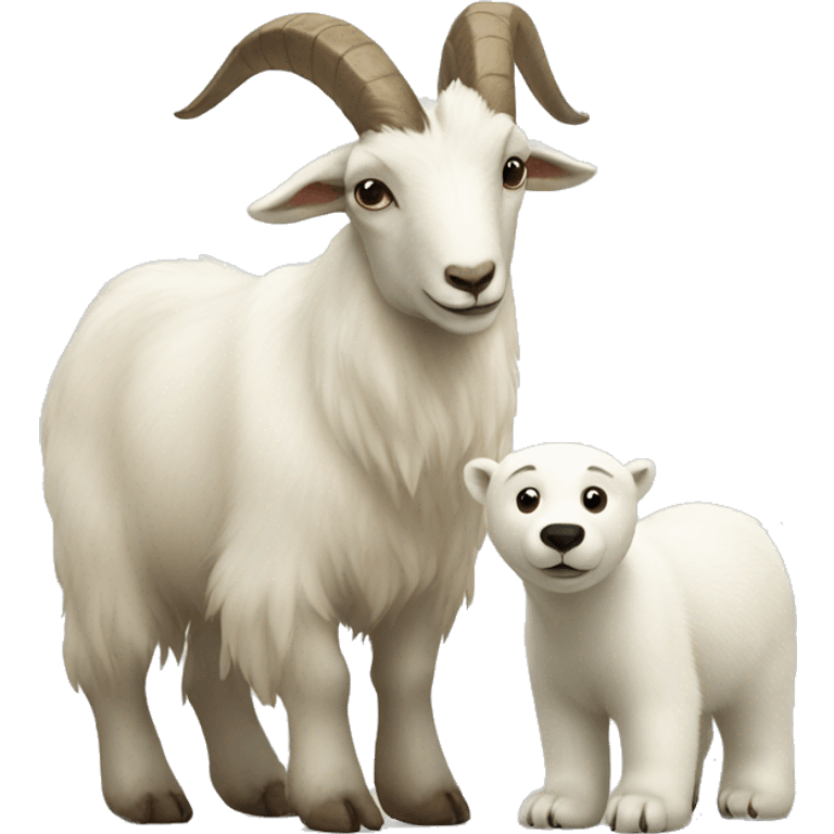 Goat and polar bear emoji