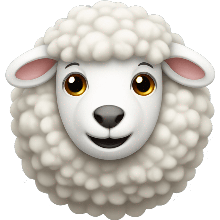 fluffy white sheep emoji