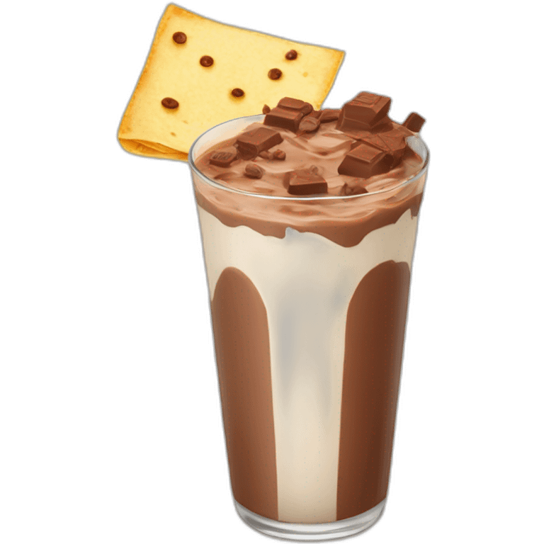 the chocolate milk and tortilla's chrisps combination emoji