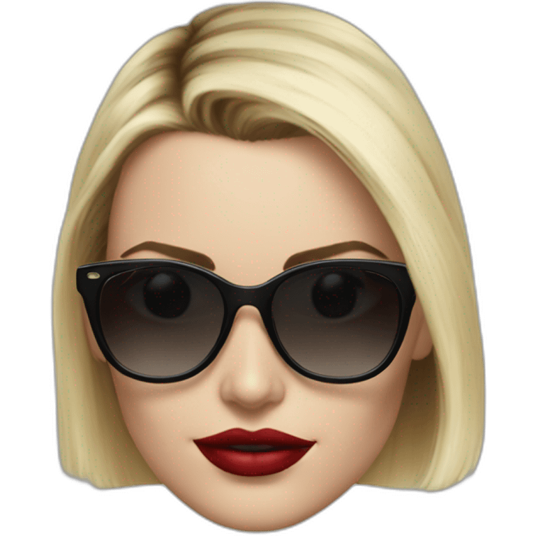 Margot Robbie in dark glasses emoji