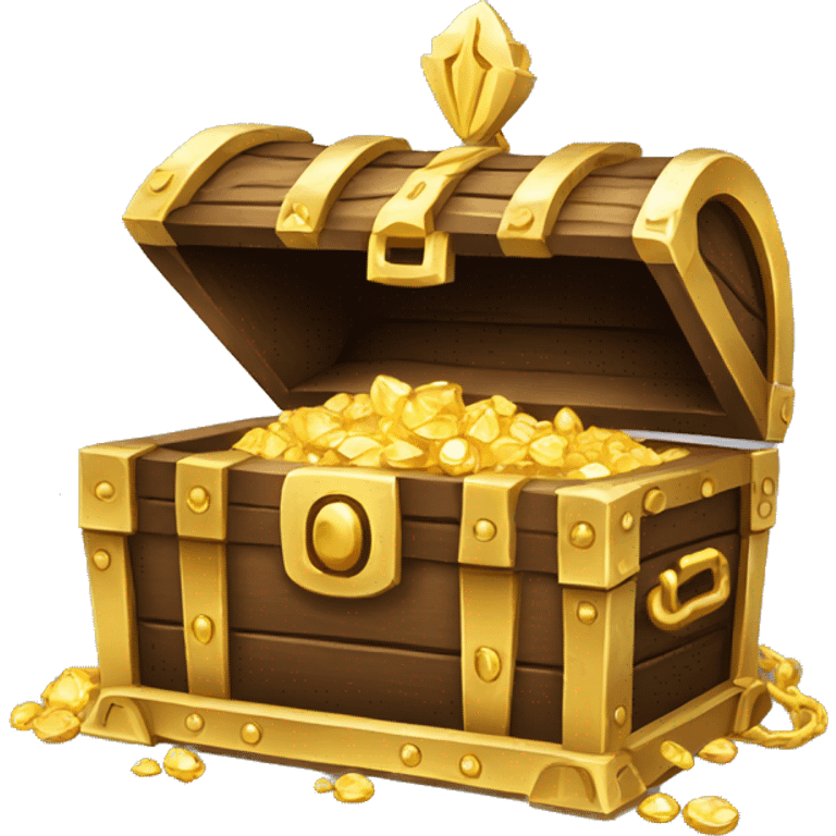 treasure chest with jewellry emoji