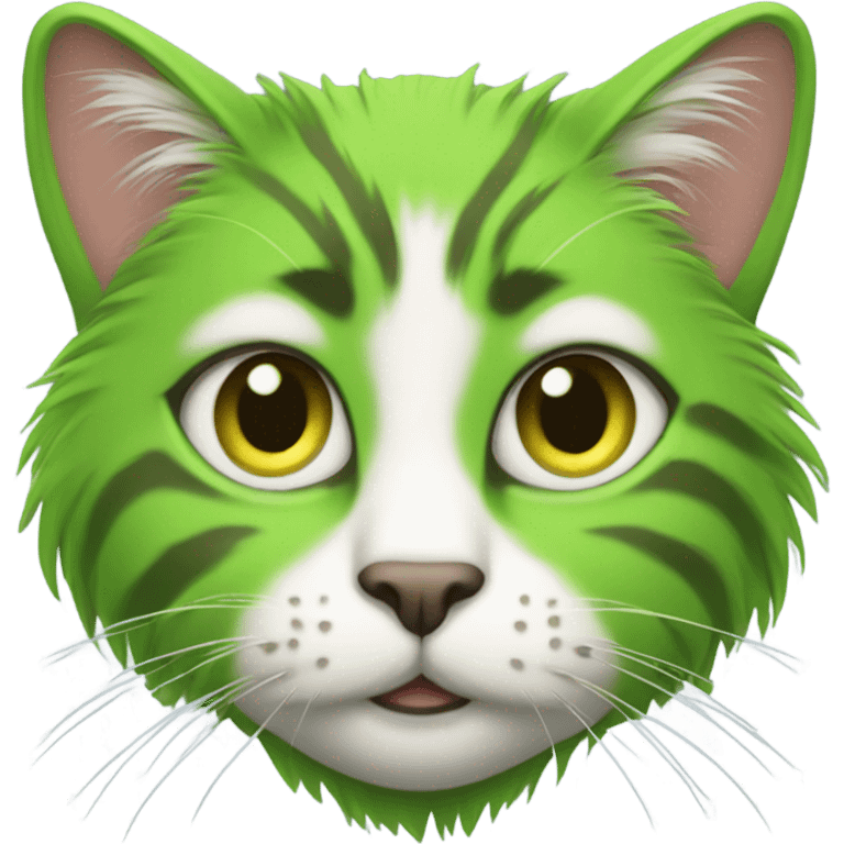 Green cat emoji