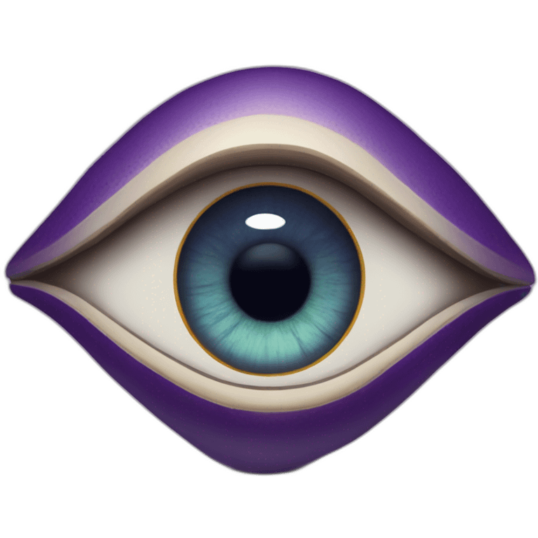 majestic godly violet iris eyeball serious intense symmetrical knowledgable emoji