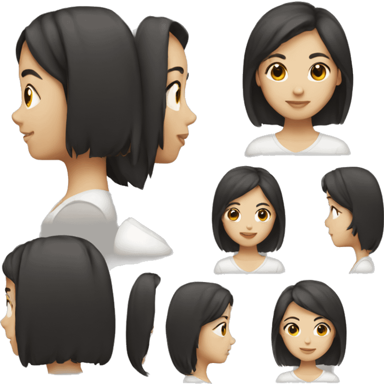 Asian brunette girl emoji