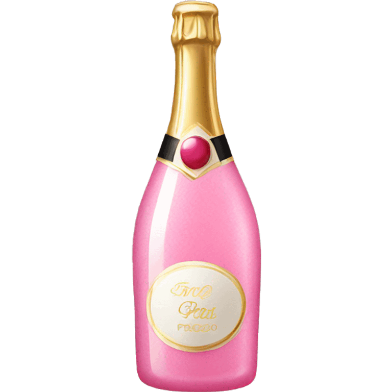 Pink Prosecco bottle emoji