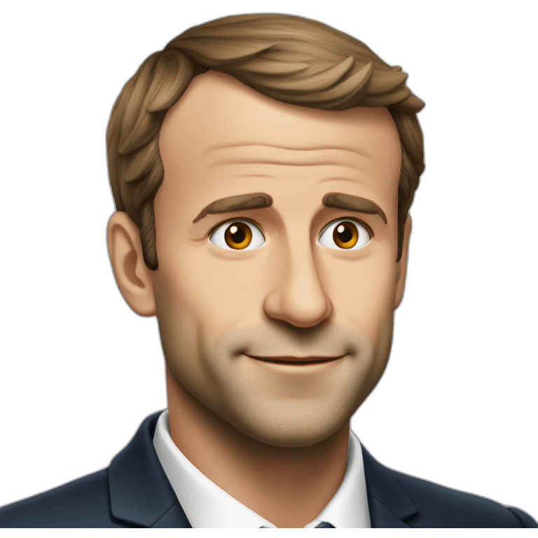 Macron avec une bière emoji