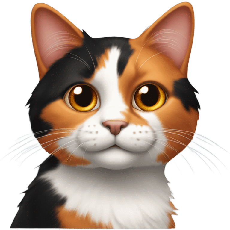 Calico cat smiling emoji