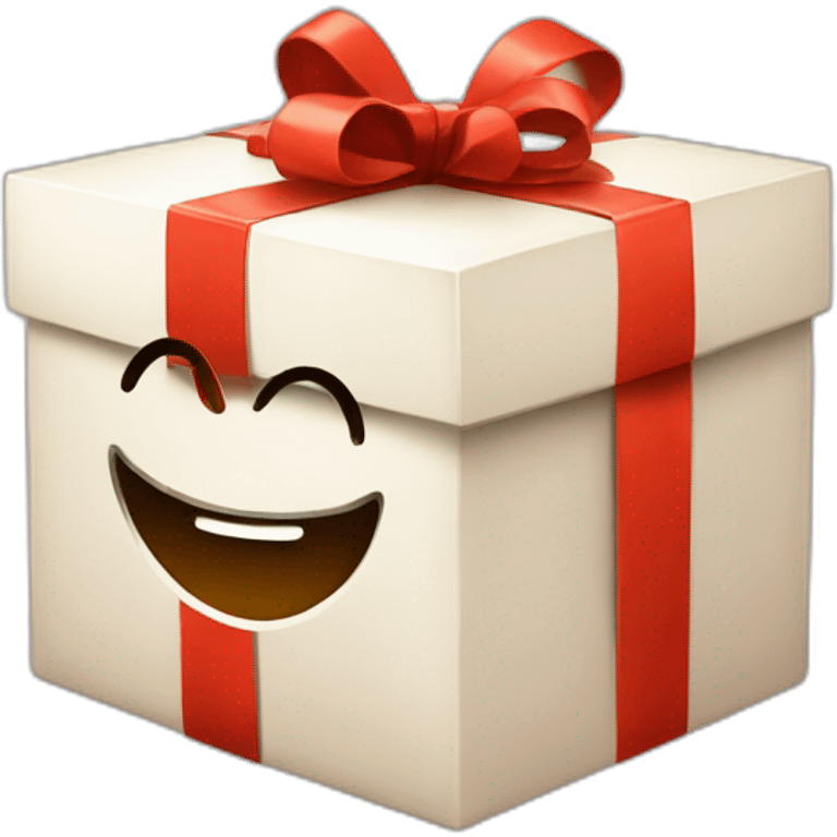 gift box with smile emoji | AI Emoji Generator