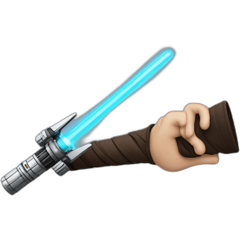 anakin skywalker lightsaber in hand emoji