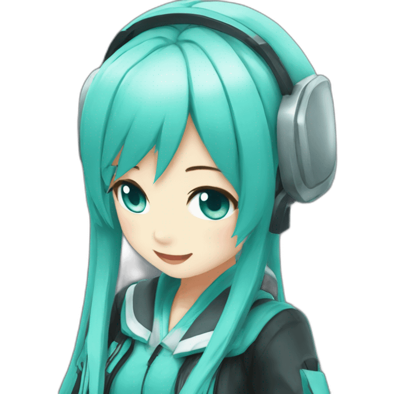 Miku Hatsune choqué  emoji