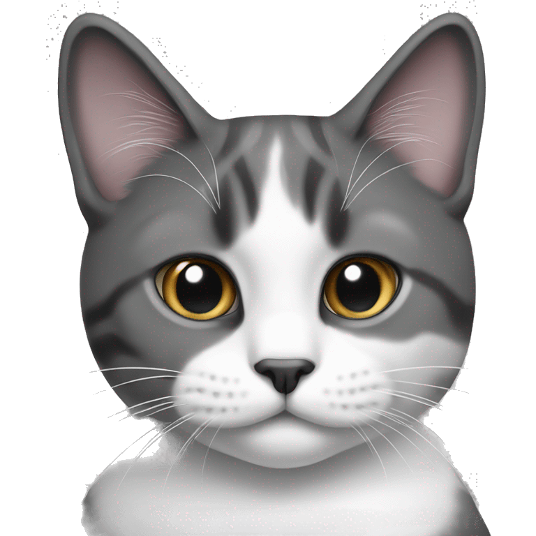 british cat black and white emoji