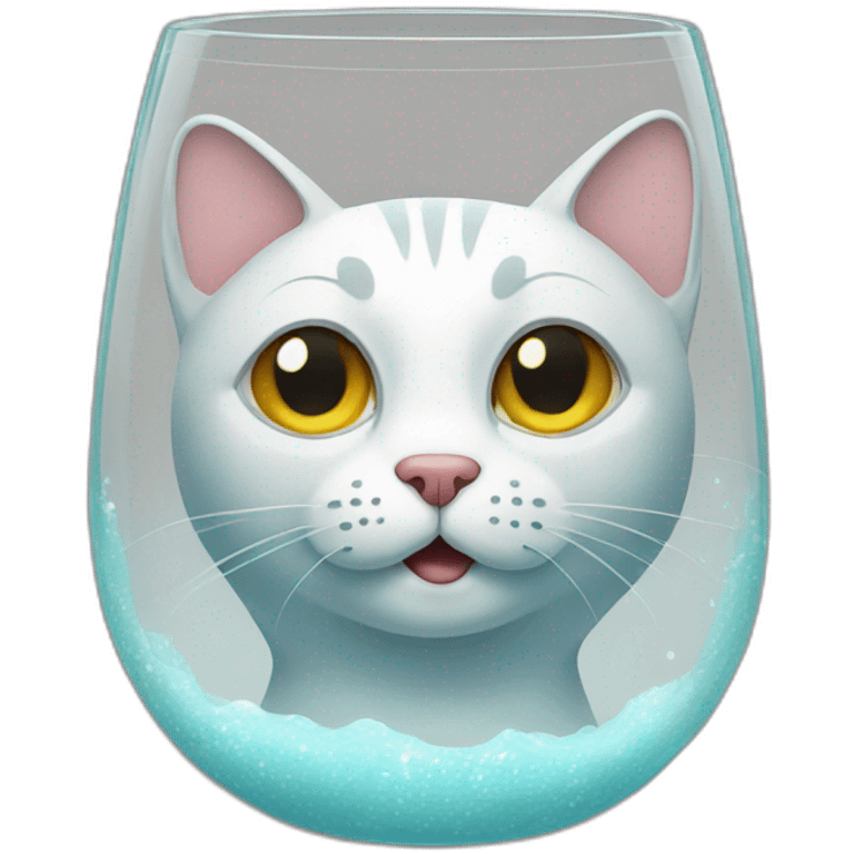 Cat in glass emoji