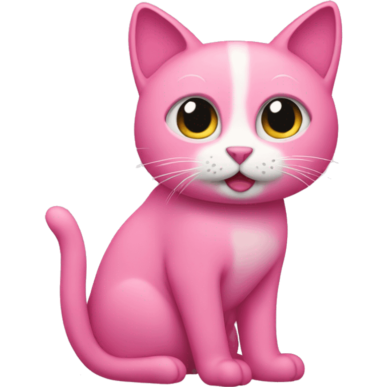 A pink cat emoji