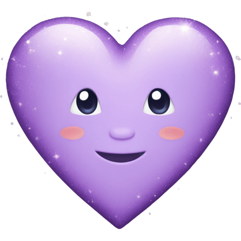 Light purple heart with sparkles emoji