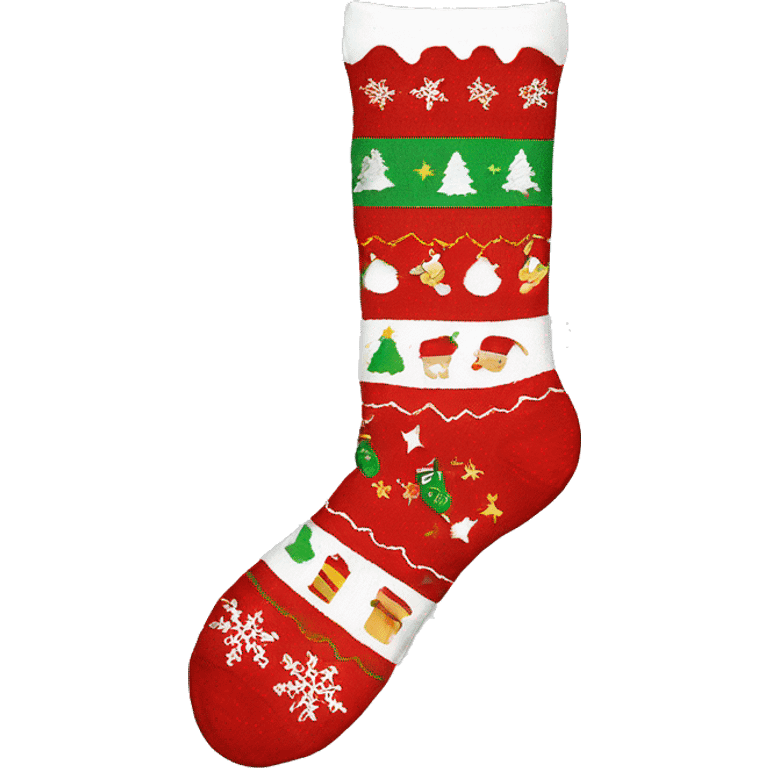 aesthetic Christmas socks emoji