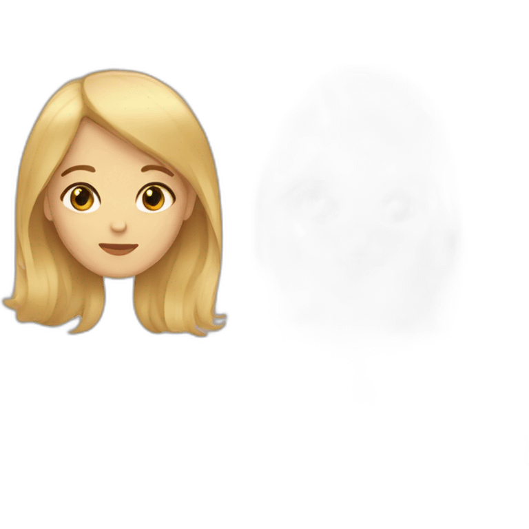 Blonde et brune emoji