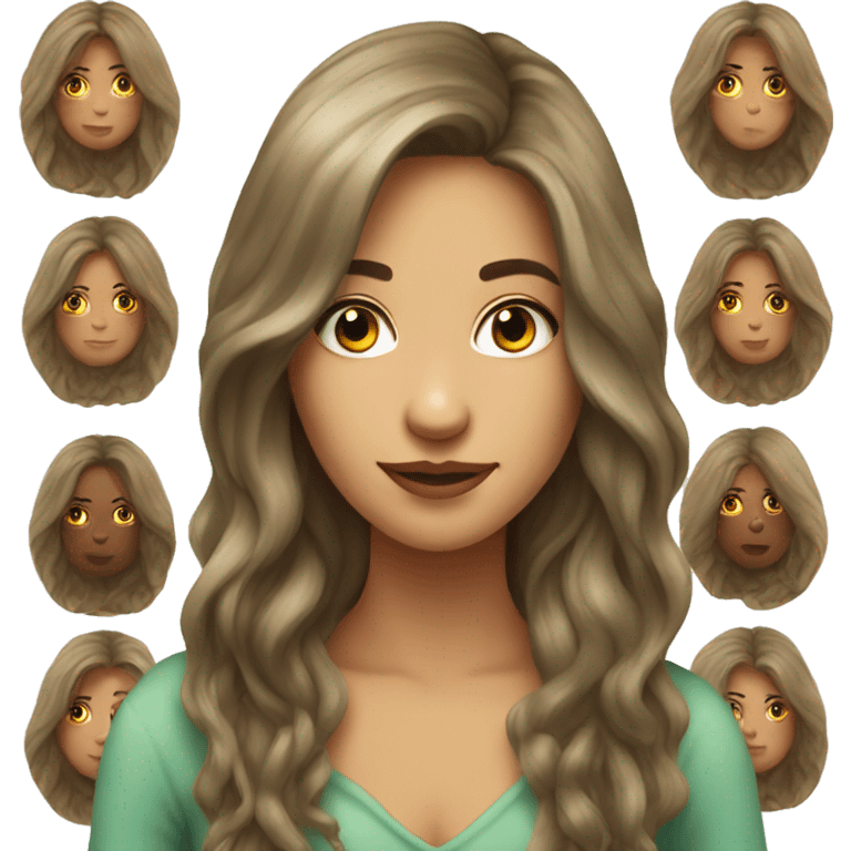 Realistic gorgeous long hair Italian woman  emoji