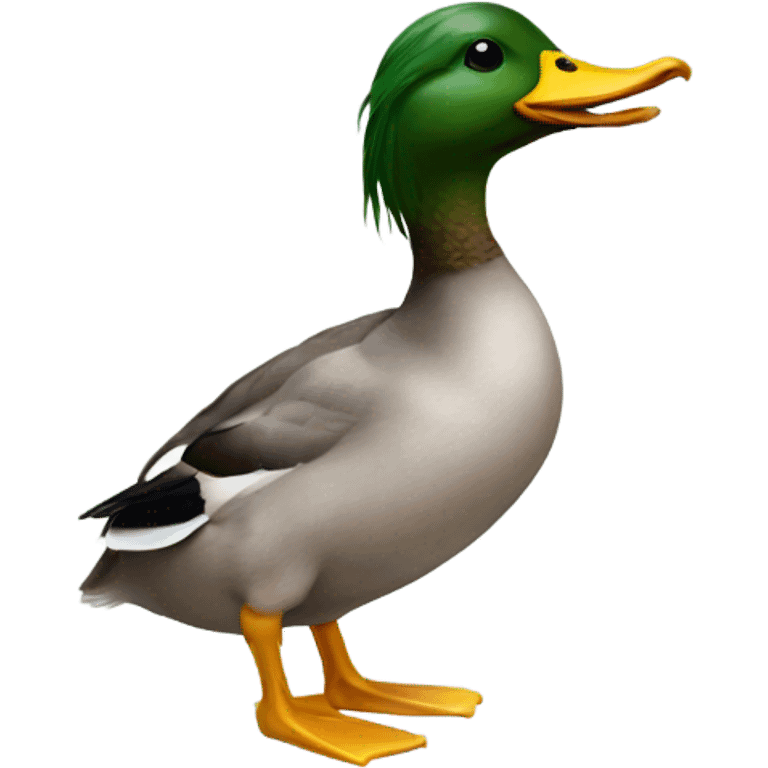 Duck eating breed emoji