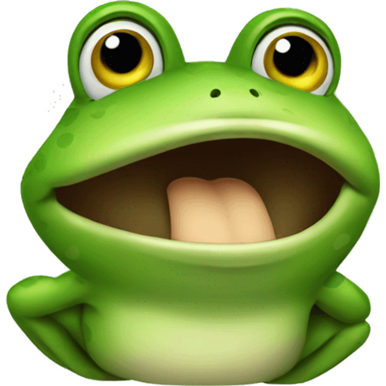 frog singing  emoji