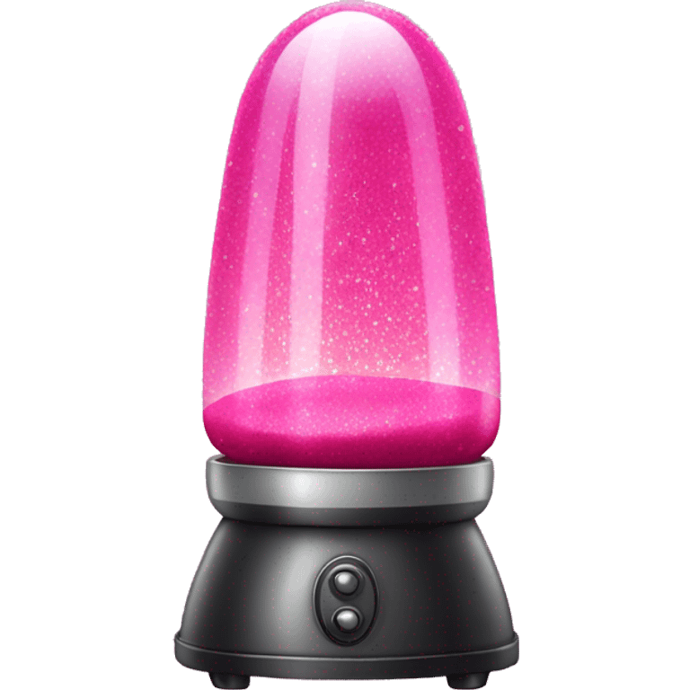 Pink glitter lava lamp emoji