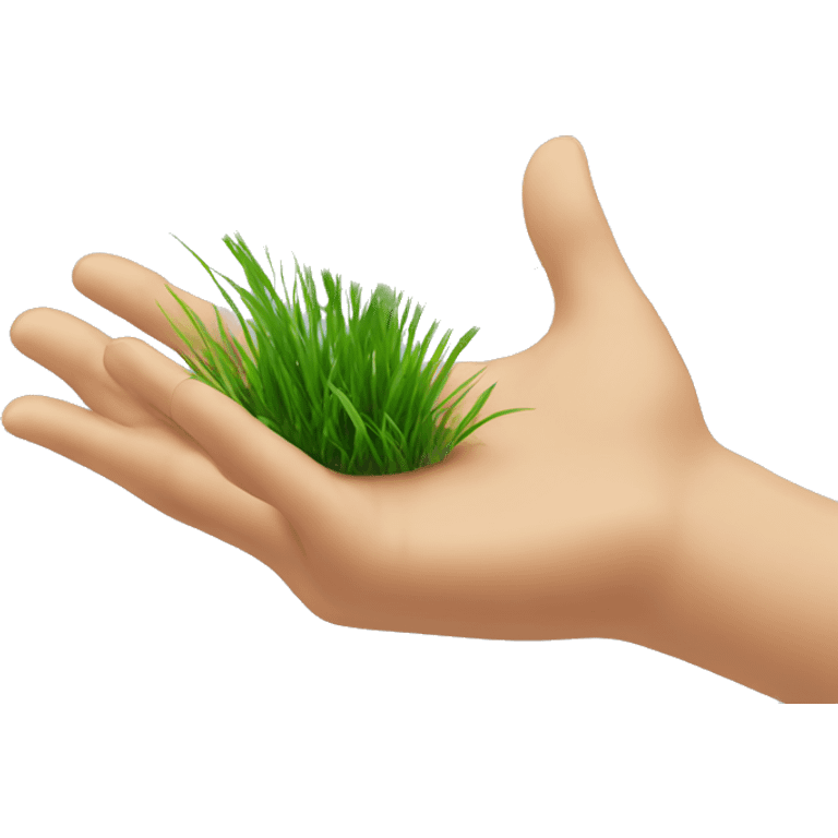 hand touching grass emoji