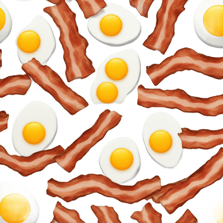 bacon and eggs plate emoji