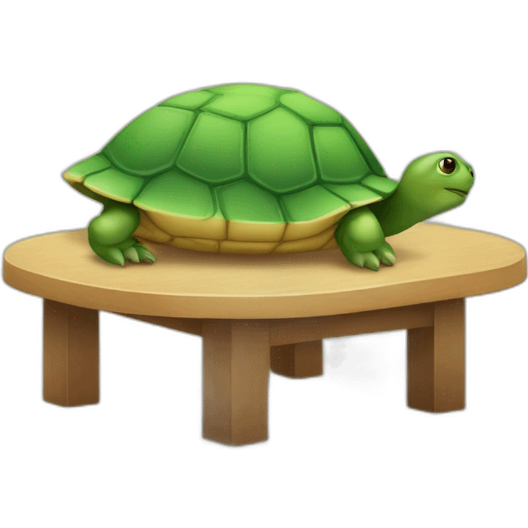 Tortue sur table emoji