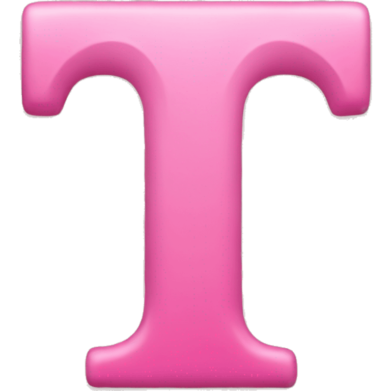 Pink letter T emoji