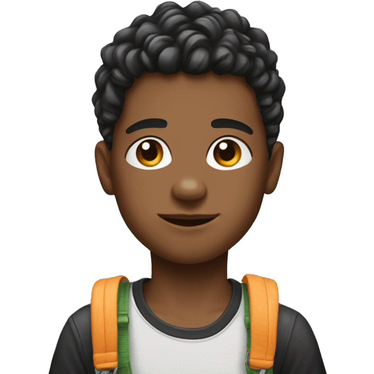 Realistic boys with accessories indoors emoji