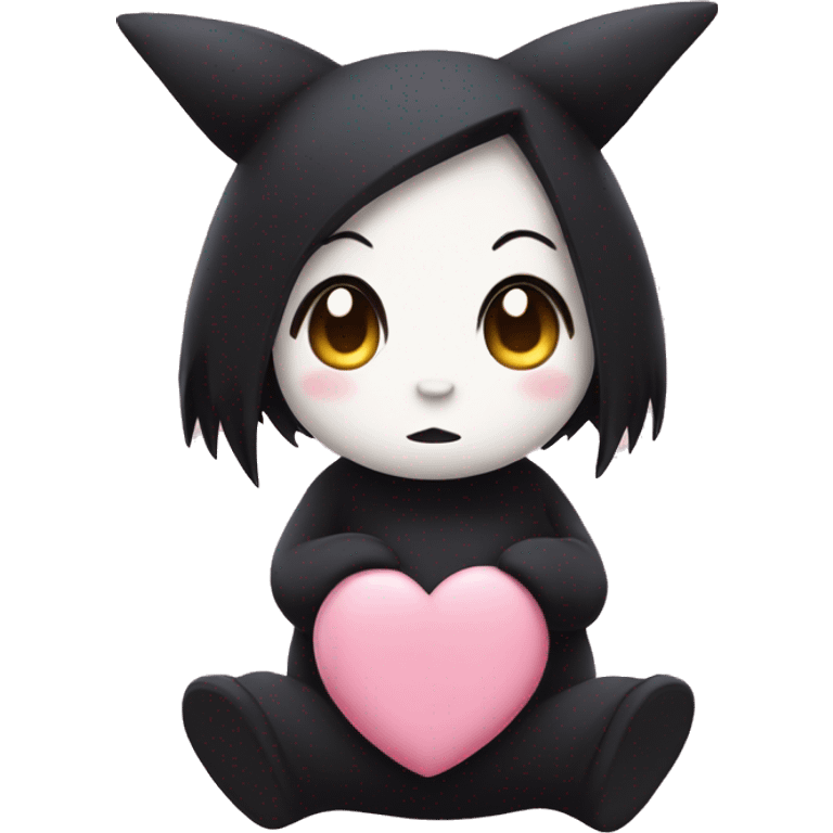 kuromi with heart emoji