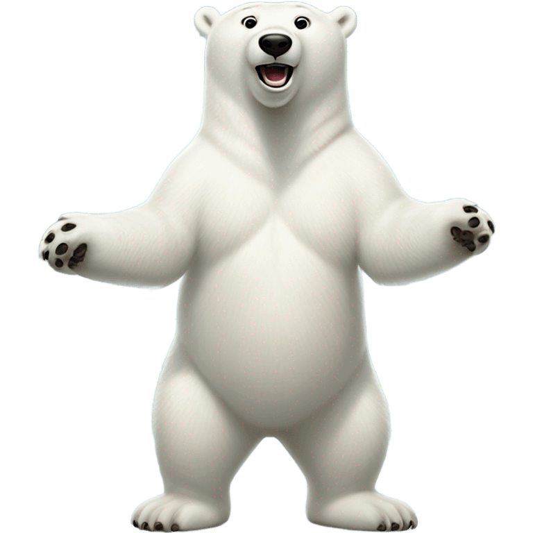 Dancing polar bear emoji