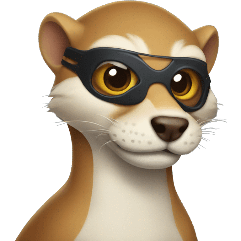 Weasel with teeth and eye patch emoji