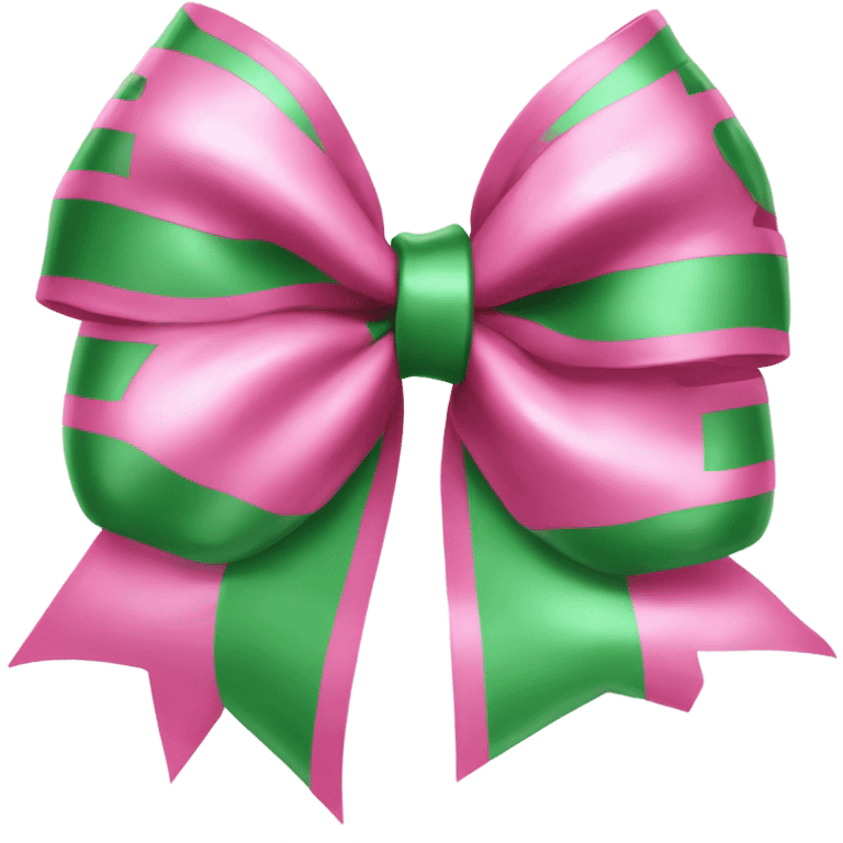 Pink and Green Bow emoji