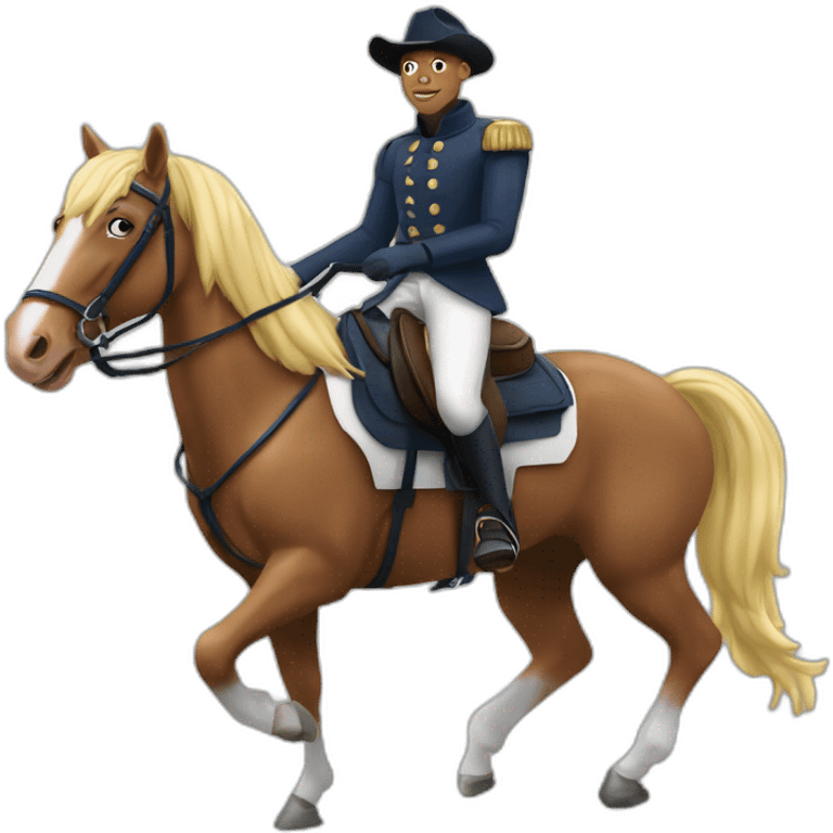 kylian mbappé sur un cheval emoji