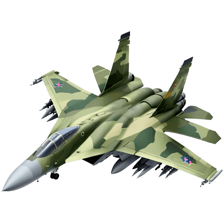 SU-35 Jet - Sukhoi (Model Year: 2020) (Iconic colour: Camouflage green) emoji