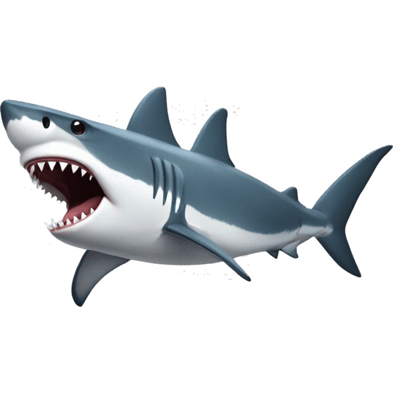 Shark with classes emoji