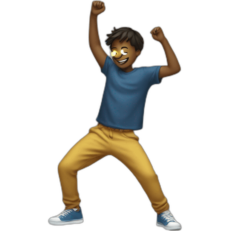 boy dancing the dabing emoji