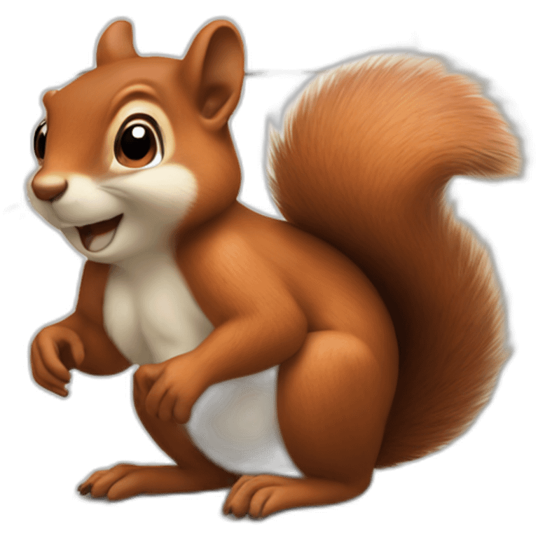 the squirrel is sitting on the toilet emoji