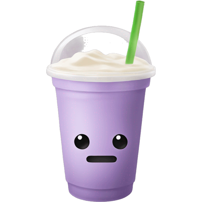 taro milk tea with boba emoji