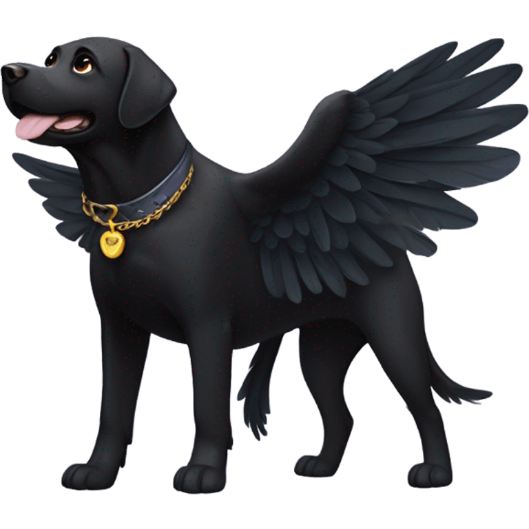 Black lab with wings emoji