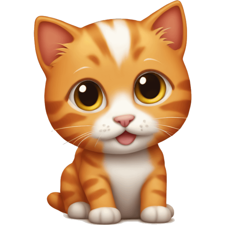 orange cute kitten  emoji