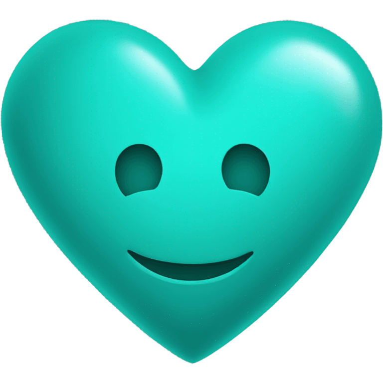 Turquoise emoji heart emoji